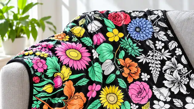 Cobija para colorear pintada a medias con plumones, para ilustrar «Quiénes somos»